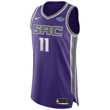 Load image into Gallery viewer, 11 - Men&#39;s Nike Yogi Ferrell Purple Sacramento Kings Authentic Sponsor Patch Jersey – Icon Edition