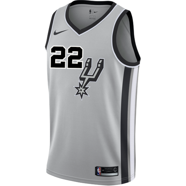 22 - Gay San Antonio Spurs Men's Nike 2018-19 Statement Edition Swingman Personalized Jersey  - Grey