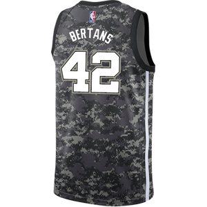 42 - Bertans San Antonio Spurs Men's Nike 2018-19 City Edition Swingman Personalized Jersey - Navy