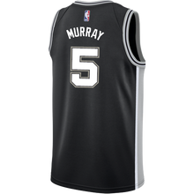Load image into Gallery viewer, 5 - Murray San Antonio Spurs Men&#39;s Nike Custom Personalized Icon Swingman Jersey - Black
