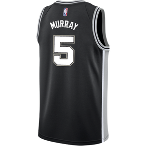 5 - Murray San Antonio Spurs Men's Nike Custom Personalized Icon Swingman Jersey - Black