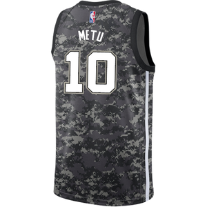 10 - Metu San Antonio Spurs Men's Nike 2018-19 City Edition Swingman Personalized Jersey - Navy
