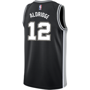12 - Aldridge San Antonio Spurs Men's Nike Custom Personalized Icon Swingman Jersey - Black