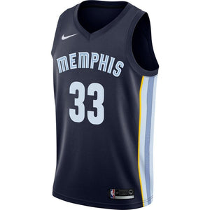 33 - Men's Nike Marc Gasol Memphis Grizzlies Swingman Jersey - Icon Edition - Navy