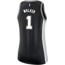 Load image into Gallery viewer, 1 - Walker San Antonio Spurs Women&#39;s Nike Custom Personalized Icon Swingman Jersey - Black