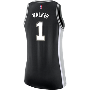 1 - Walker San Antonio Spurs Women's Nike Custom Personalized Icon Swingman Jersey - Black