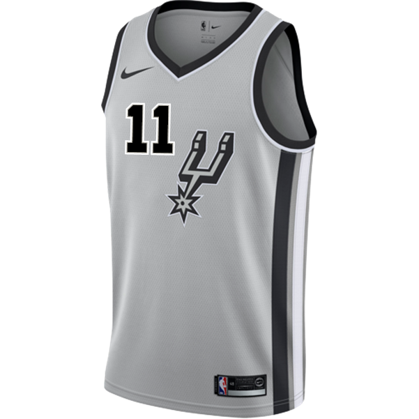 11 - Forbes San Antonio Spurs Men's Nike 2018-19 Statement Edition Swingman Personalized Jersey  - Grey