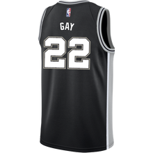 Load image into Gallery viewer, 22 - Gay San Antonio Spurs Men&#39;s Nike Custom Personalized Icon Swingman Jersey - Black