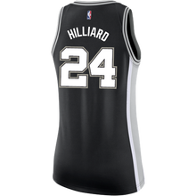 Load image into Gallery viewer, 24 - Hilliard San Antonio Spurs Women&#39;s Nike Custom Personalized Icon Swingman Jersey - Black