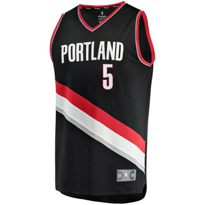 5 - Rodney Hood Portland Trail Blazers Fast Break Jersey - Icon Edition - Black