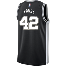 Load image into Gallery viewer, 42 - Poeltl San Antonio Spurs Men&#39;s Nike Custom Personalized Icon Swingman Jersey - Black