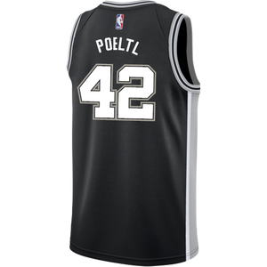 42 - Poeltl San Antonio Spurs Men's Nike Custom Personalized Icon Swingman Jersey - Black
