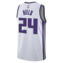 Load image into Gallery viewer, 24 - Men&#39;s Nike Buddy Hield White Sacramento Kings Swingman Sponsor Patch Jersey - Association Edition