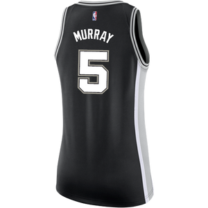5 - Murray San Antonio Spurs Women's Nike Custom Personalized Icon Swingman Jersey - Black