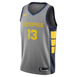 13 - Men's Nike Jaren Jackson Jr. Gray Memphis Grizzlies City Edition Swingman Jersey - Gray
