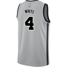 Load image into Gallery viewer, 4 - White San Antonio Spurs Men&#39;s Nike 2018-19 Statement Edition Swingman Personalized Jersey  - Grey