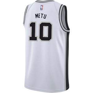 10 - Metu San Antonio Spurs Men's Nike Custom Personalized Icon Swingman Jersey - White