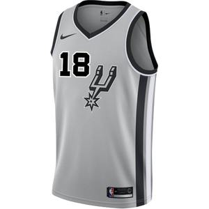 18 - Belinelli San Antonio Spurs Men's Nike 2018-19 Statement Edition Swingman Personalized Jersey  - Grey