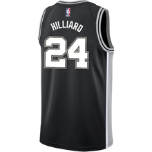 Load image into Gallery viewer, 24 - Hilliard San Antonio Spurs Men&#39;s Nike Custom Personalized Icon Swingman Jersey - Black
