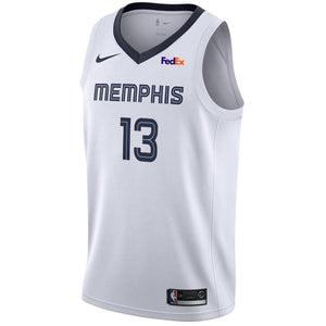 13 - Men's Nike Jaren Jackson Jr. Memphis Grizzlies Swingman Sponsor Patch Jersey - Association Edition - White
