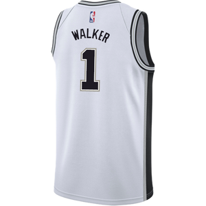 1 - Walker San Antonio Spurs Men's Nike Custom Personalized Icon Swingman Jersey - White