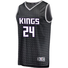 Load image into Gallery viewer, 24 - Men&#39;s Fanatics Branded Buddy Hield Black Sacramento Kings Fast Break Jersey - Statement Edition