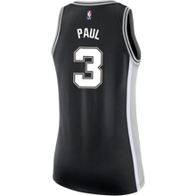 Load image into Gallery viewer, 3 - Paul San Antonio Spurs Women&#39;s Nike Custom Personalized Icon Swingman Jersey - Black