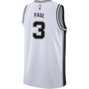 3 - Paul San Antonio Spurs Men's Nike Custom Personalized Icon Swingman Jersey - White