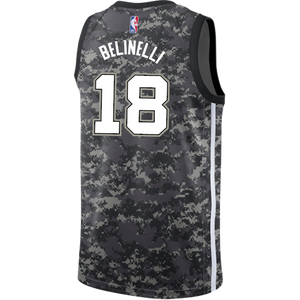 18 - Belinelli San Antonio Spurs Men's Nike 2018-19 City Edition Swingman Personalized Jersey - Navy