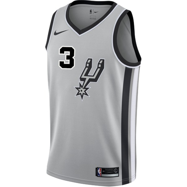 3 - Paul San Antonio Spurs Men's Nike 2018-19 Statement Edition Swingman Personalized Jersey  - Grey
