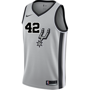 42 - Bertans San Antonio Spurs Men's Nike 2018-19 Statement Edition Swingman Personalized Jersey  - Grey