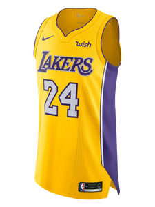 24 - Los Angeles Lakers Kobe Bryant Icon Authentic Jersey - Gold