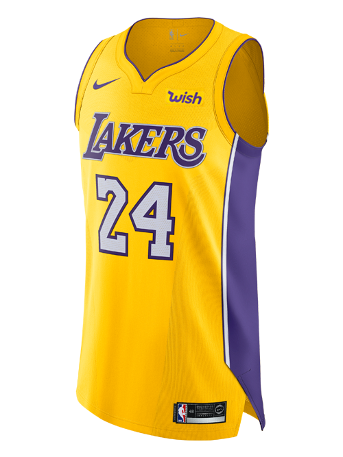 24 - Los Angeles Lakers Kobe Bryant Icon Authentic Jersey - Gold