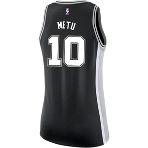 10 - Metu San Antonio Spurs Women's Nike Custom Personalized Icon Swingman Jersey - Black