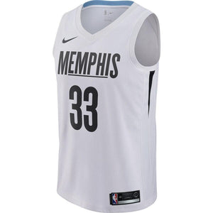 33 - Men's Nike Marc Gasol Memphis Grizzlies Swingman Jersey - City Edition - White