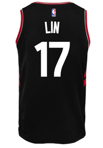 17 - Raptors Adult Swingman Statement Jersey - Lin - Black