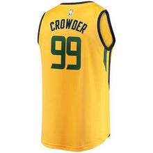 Load image into Gallery viewer, 99 - Statement Fastbreak Replica Jersey - MensApparelJerseys - Utah Jazz - Crowder Jae - Primary - Gold