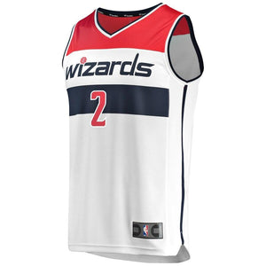 02 - Youth Fanatics Branded John Wall White Washington Wizards Fast Break Replica Player Jersey - Association Edition - White