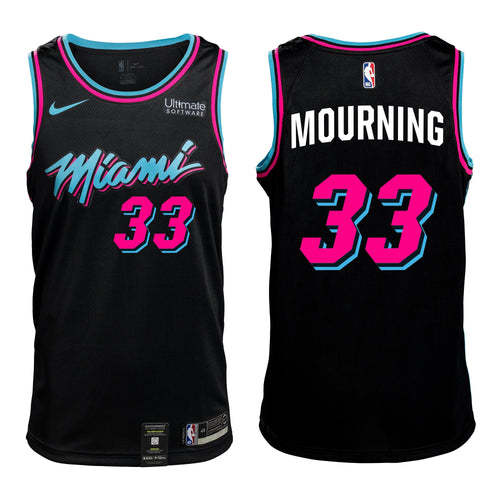 33 - Alonzo Mourning Vice Nights Swingman Jersey - Black