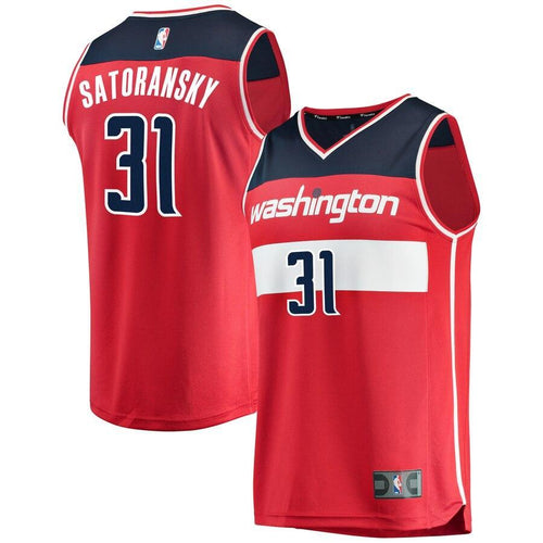 31 - Youth Fanatics Branded Tomas Satoransky Red Washington Wizards Fast Break Player Jersey - Icon Edition - Red