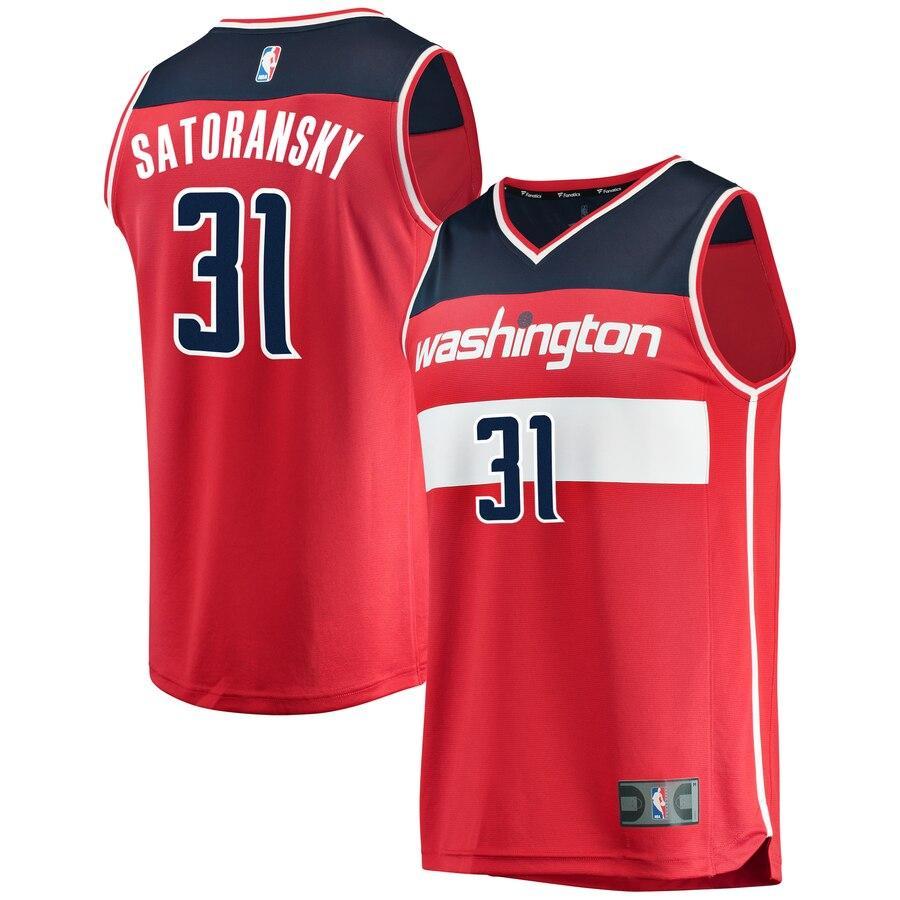 31 - Youth Fanatics Branded Tomas Satoransky Red Washington Wizards Fast Break Player Jersey - Icon Edition - Red