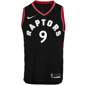 09 - Raptors Adult Swingman Statement Jersey - Ibaka - Black