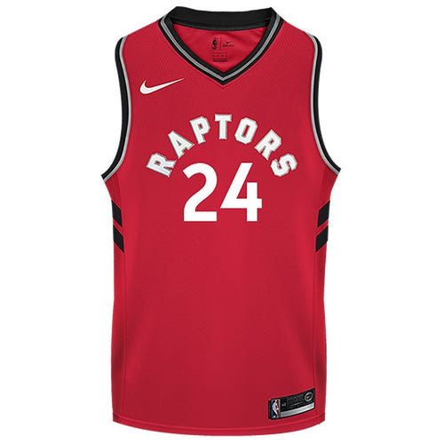 24 - Raptors Adult Swingman Icon Jersey - Powell - Red