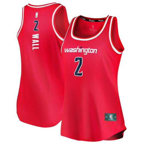 02 - Women's Fanatics Branded John Wall Red Washington Wizards Fast Break Tank Jersey - Icon Edition - Red