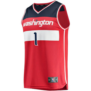 01 - Youth Fanatics Branded Chris McCullough Red Washington Wizards Fast Break Player Jersey - Icon Edition - Red
