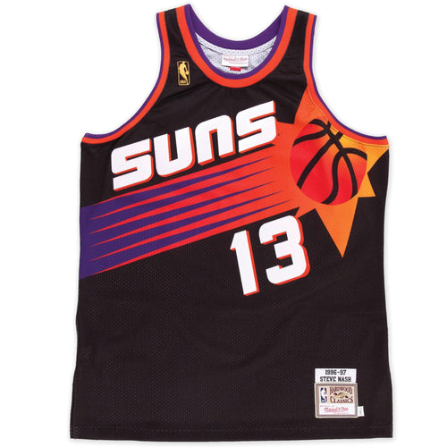 13 - Nba Phoenix Suns Steve Nash Hardwood Classics Throwback Home Jersey - Black