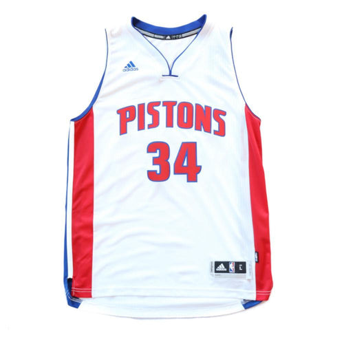 34 - Detroit Pistons Men's Swingman Harris #34 Home Jersey - White