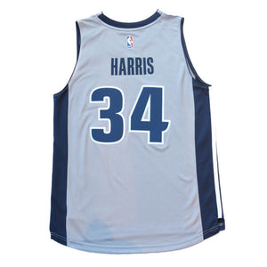 34 - Detroit Pistons Men's Swingman Harris #34 Chrome Jersey - White