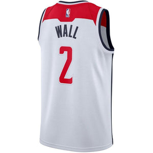 02- Men's Nike John Wall White Washington Wizards Swingman Sponsor Patch Jersey - Association Edition -White