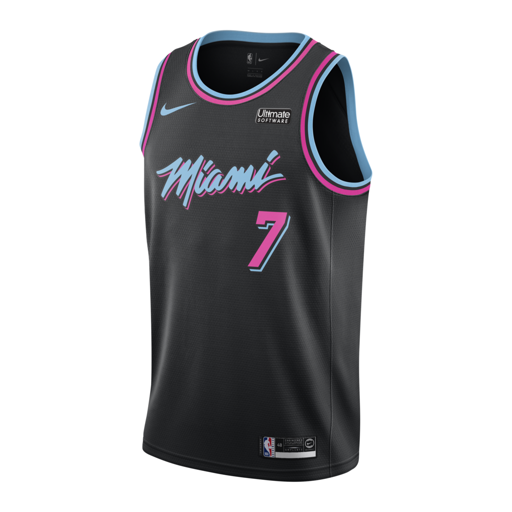07 - Goran Dragic Nike Miami Heat Vice Nights Swingman Jersey - Black